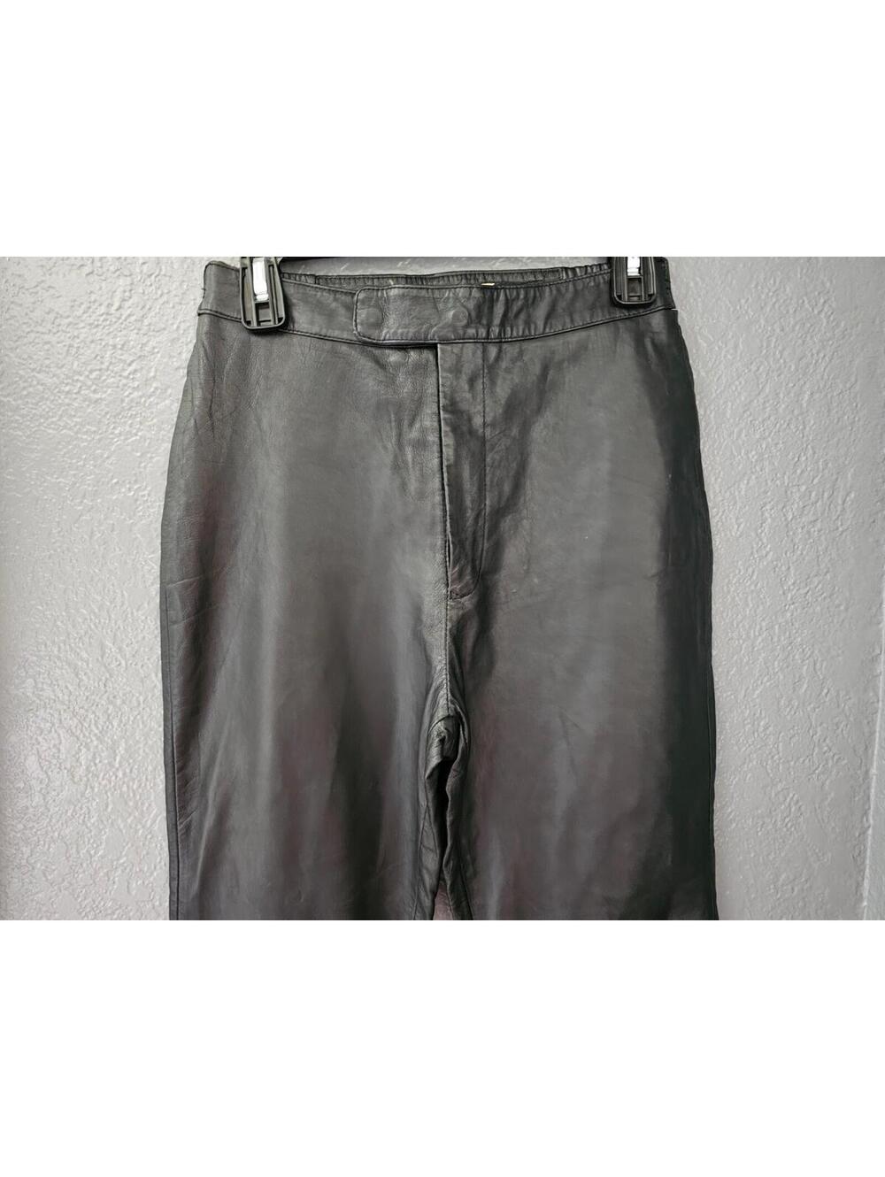 Vintage Women's Excelled Leather Pants Straight Leg Black Size 4 REG Zip Fly - Picture 8 of 16